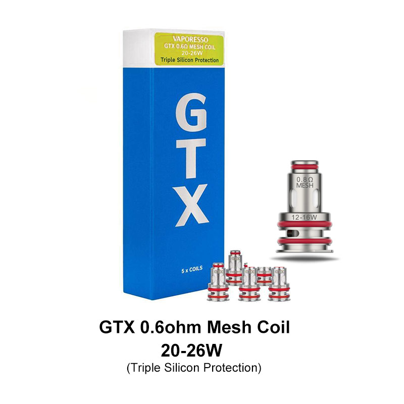 [Global-CN02] Vaporesso GTX Coil for Target 80 / Target PM30 , GTX One / Go 40 / Go 80, GEN Nano / Air 40 / PT60 / PT80 S / Gen160 / FIT 40, Xiron, Luxe PM40 / PM80 / PM80 S, SWAG PX80, Luxe XR / XR M
