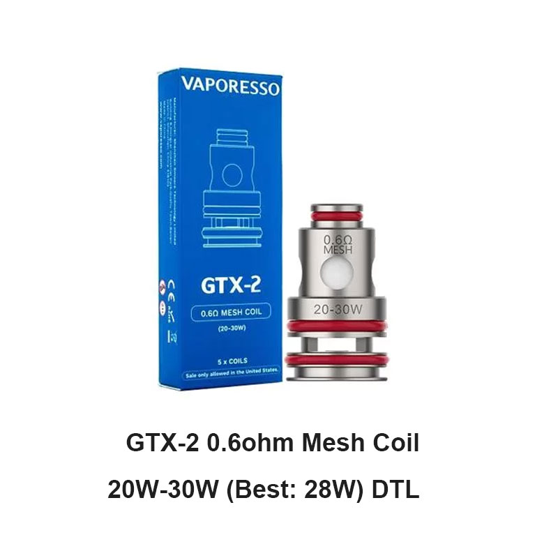 [Global-CN02] Vaporesso GTX Coil for Target 80 / Target PM30 , GTX One / Go 40 / Go 80, GEN Nano / Air 40 / PT60 / PT80 S / Gen160 / FIT 40, Xiron, Luxe PM40 / PM80 / PM80 S, SWAG PX80, Luxe XR / XR M