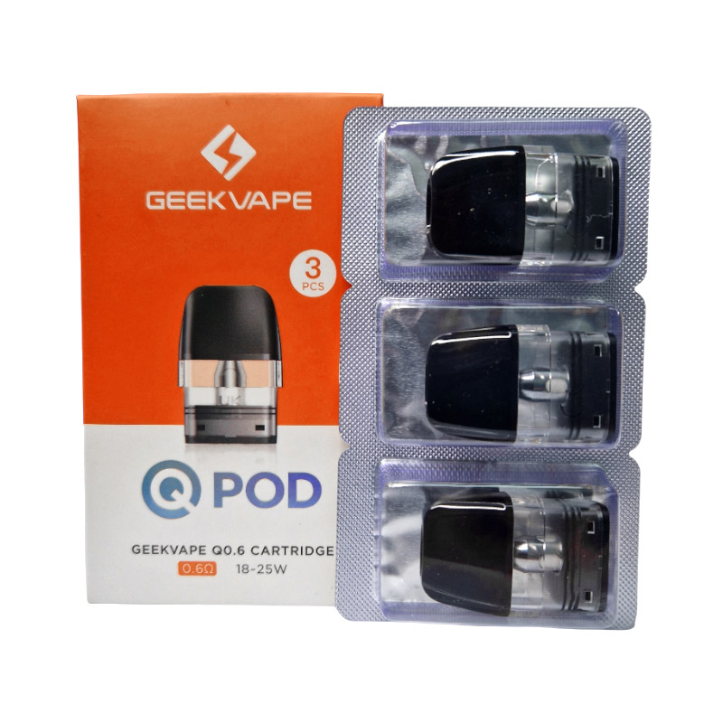 [Global-CN02] Geekvape Q Pod Cartridge for Sonder Q/ Q Lite,Wenax Q/Mini/ Pro, AQ Kit, Digi-Q, Aegis Hero Q Kit 3ml/2ml (3pcs/pack)-CigBest