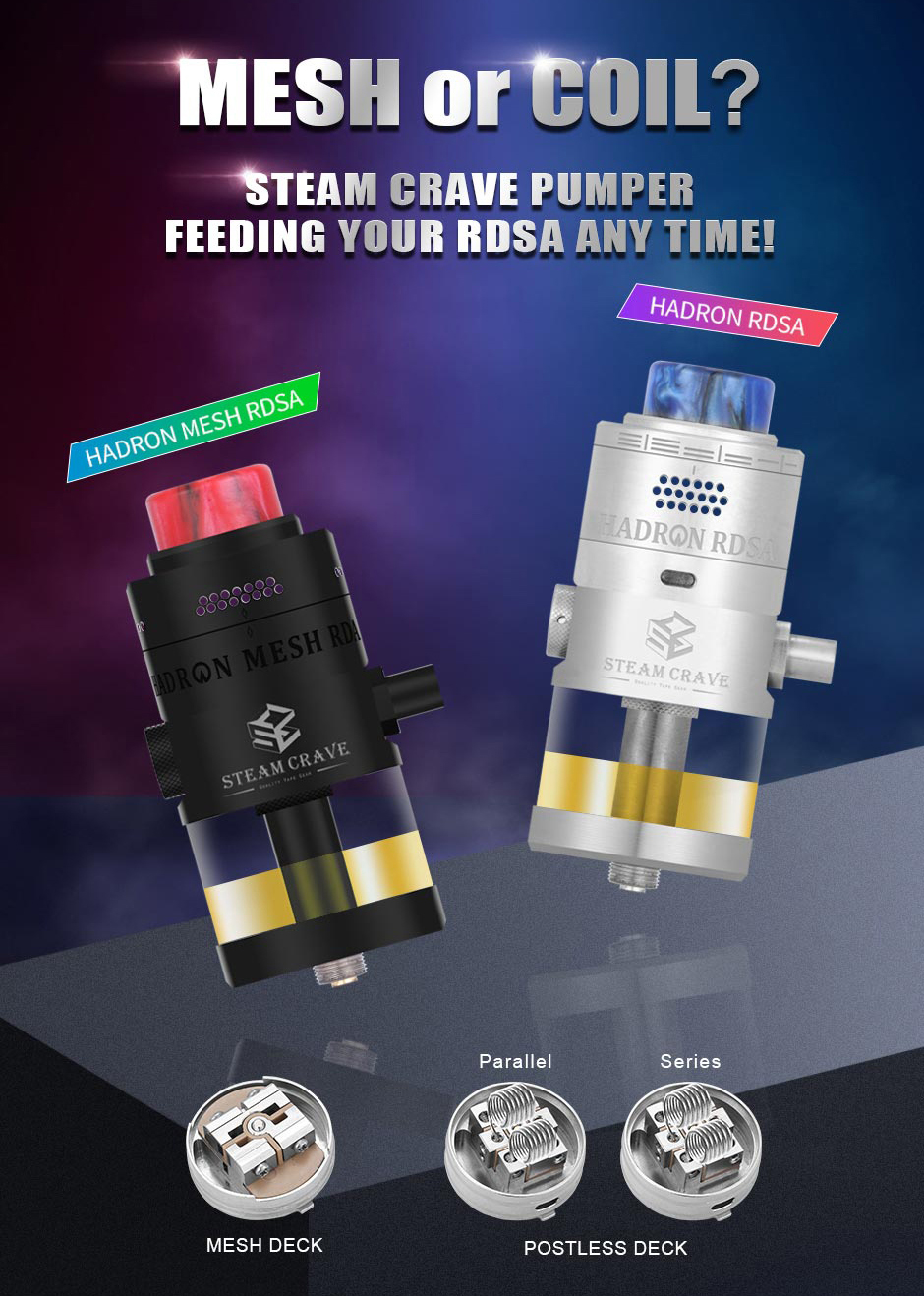 Vaporizzatore RDSA Steam Crave Hadron Mesh