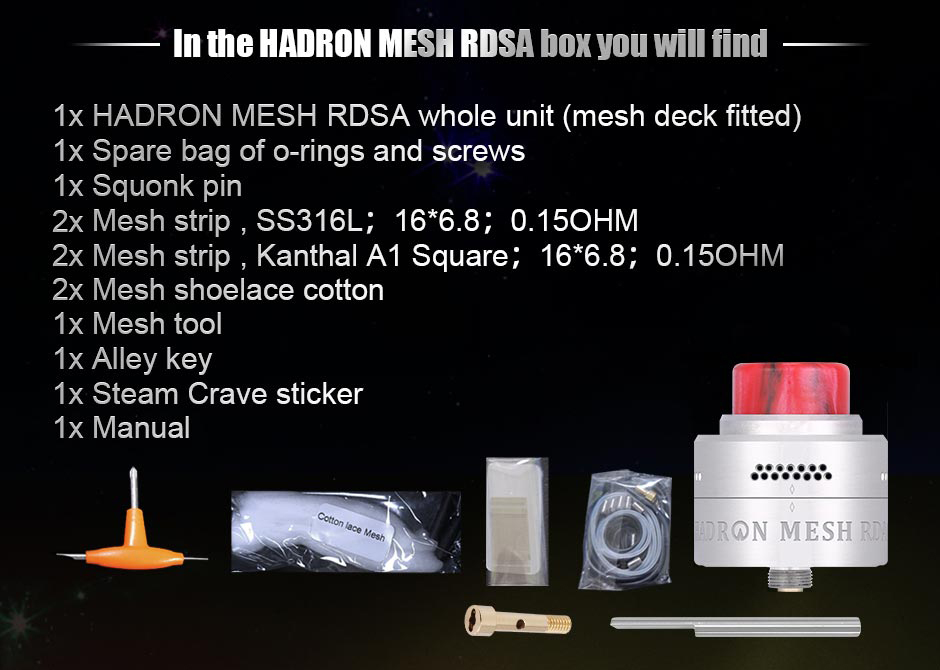 Vaporizzatore RDSA Steam Crave Hadron Mesh
