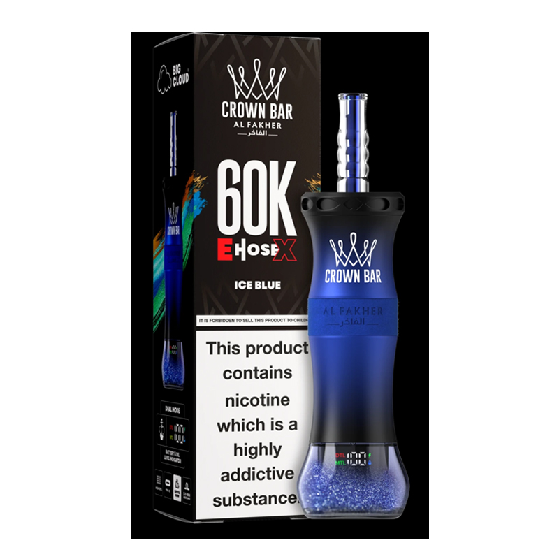 [Europe-DE01] Al Fakher Crown Bar Shisha Hookah E-Hose X 60K Kit 50ml