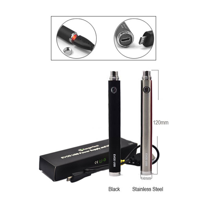 [Pre-order]KangerTech EVOD 1000mAh manual Passthrough with Micro USB Port