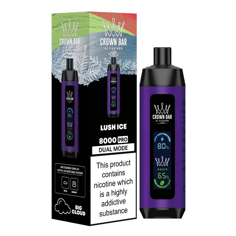 [Europe-PL01] Authentic CROWN BAR Al Fakher 8000 Pro Dual Mode Kit 18ml