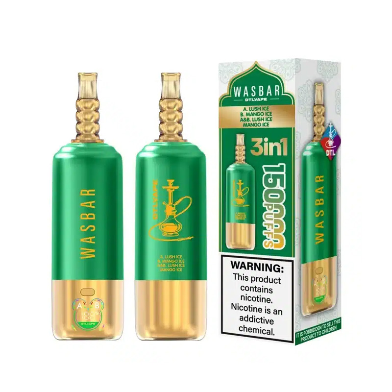 [Europe-DE01] WASBAR 3-in-1 DTL Shisha Hookah 150K 150000 Kit 60ml