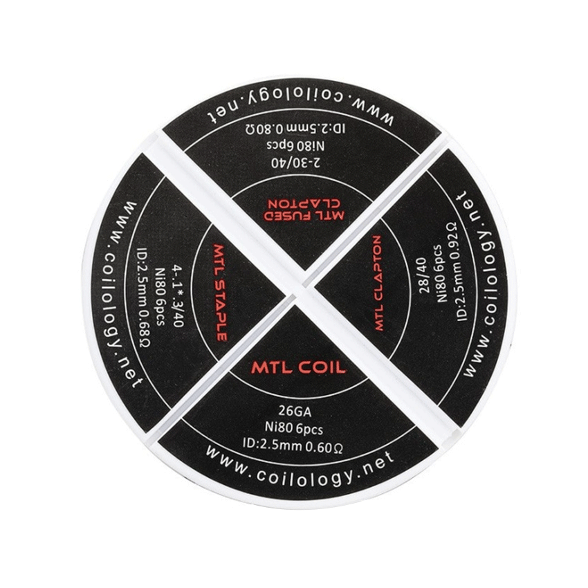 [Global-CN02] Coilology MTL 4-IN-1 Prebuilt Coils Set for RTA/ RDA Vape Pod Kit-CigBest