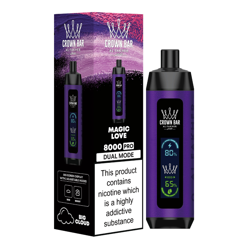 Authentic CROWN BAR Al Fakher 8000 Pro Dual Mode Kit 18ml