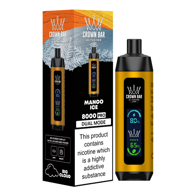 [Europe-PL01] Authentic CROWN BAR Al Fakher 8000 Pro Dual Mode Kit 18ml