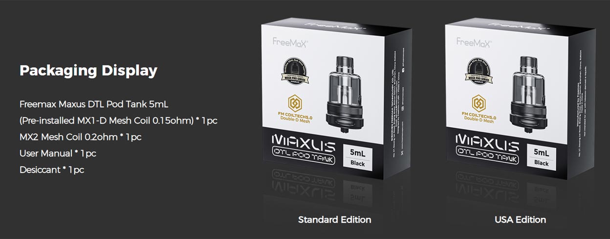Freemax Maxus DTL Pod Tank