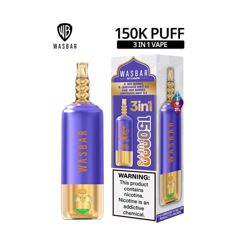 [Europe-DE01] WASBAR 3-in-1 DTL Shisha Hookah 150K 150000 Kit 60ml