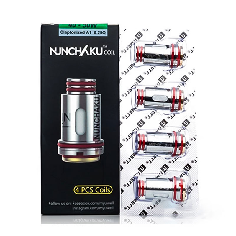 [Global-CN02] Uwell Replacement Coils (0.2ohm & 0.25ohm & 0.4ohm & 0.14ohm) for Nunchaku,Nunchaku 2 Tank Atomizer (4pcs/Pack)-CigBest