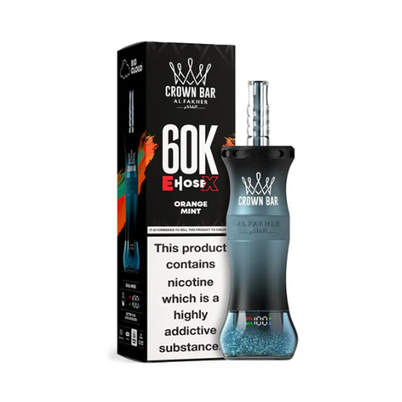 [Europe-DE01] Al Fakher Crown Bar Shisha Hookah E-Hose X 60K Kit 50ml