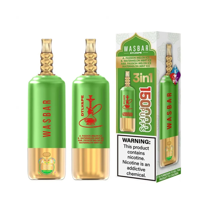 [Europe-DE01] WASBAR 3-in-1 DTL Shisha Hookah 150K 150000 Kit 60ml
