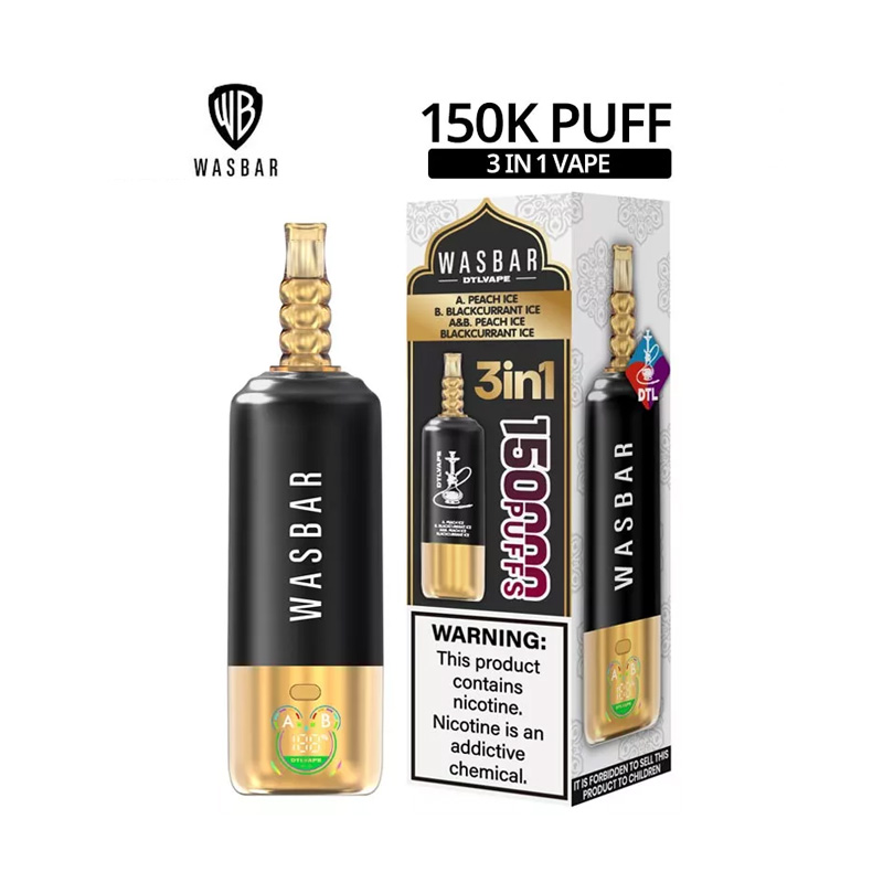 [Europe-DE01] WASBAR 3-in-1 DTL Shisha Hookah 150K 150000 Kit 60ml