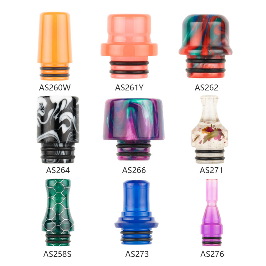 [Global-CN02] Reewape Resin 510 Drip Tip Random Color (10pcs/pack)-CigBest