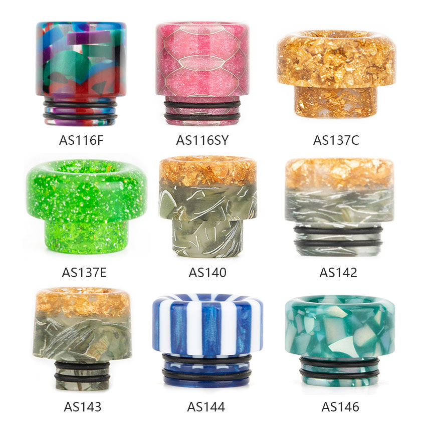 [Global-CN02] Reewape Resin 810 Drip Tip Random Color (10pcs/pack)-CigBest