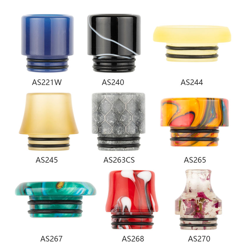 [Global-CN02] Reewape Resin 810 Drip Tip Random Color (10pcs/pack)-CigBest
