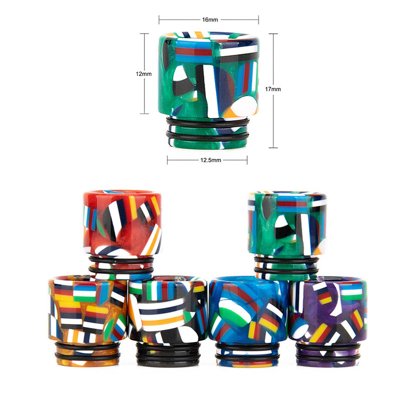 [Global-CN02] Reewape Resin 810 Drip Tip Random Color (10pcs/pack)-CigBest