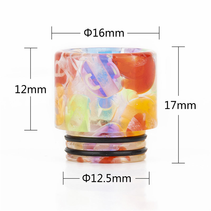[Global-CN02] Reewape Resin 810 Drip Tip Random Color (10pcs/pack)-CigBest