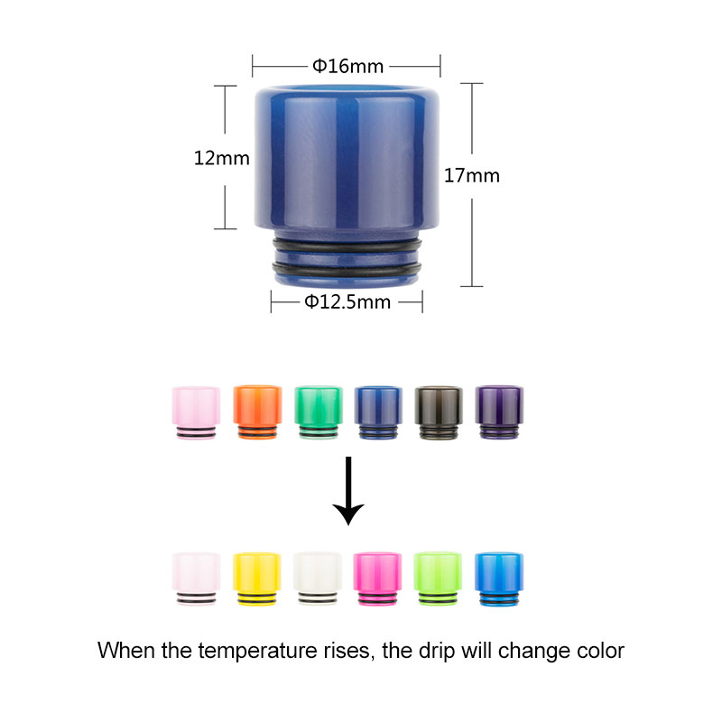 [Global-CN02] Reewape Resin 810 Drip Tip Random Color (10pcs/pack)-CigBest