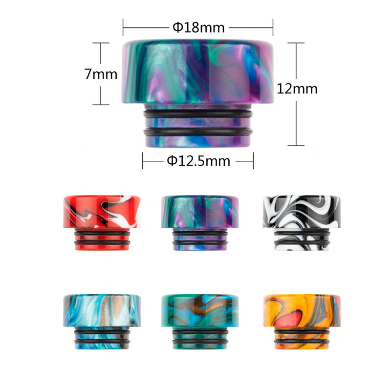 [Global-CN02] Reewape Resin 810 Drip Tip Random Color (10pcs/pack)-CigBest