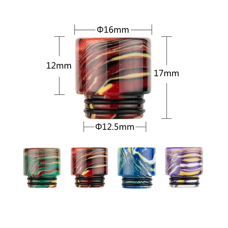 [Global-CN02] Reewape Resin 810 Drip Tip Random Color (10pcs/pack)-CigBest