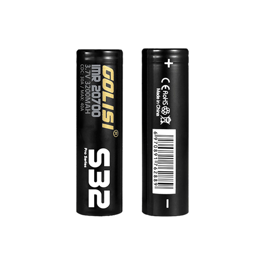 [Global-CN04] 2pcs Golisi S32 IMR 20700 3200mAh 40A Li-ion Rechargeable Battery-CigBest