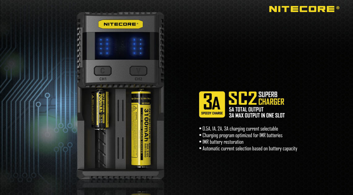 Nitecore SC2 Akkuladegerät