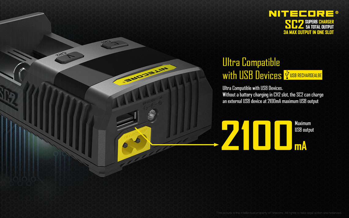 Nitecore SC2 Akkuladegerät