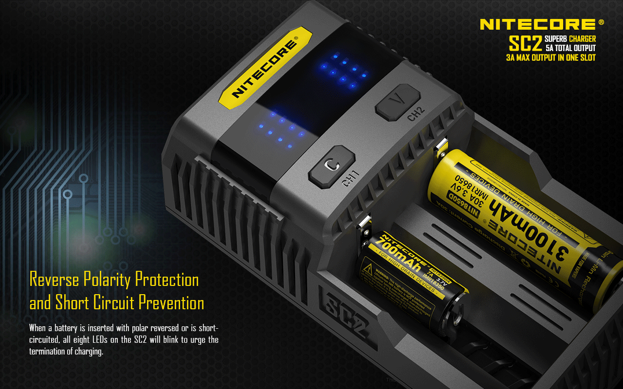 Nitecore SC2 Akkuladegerät