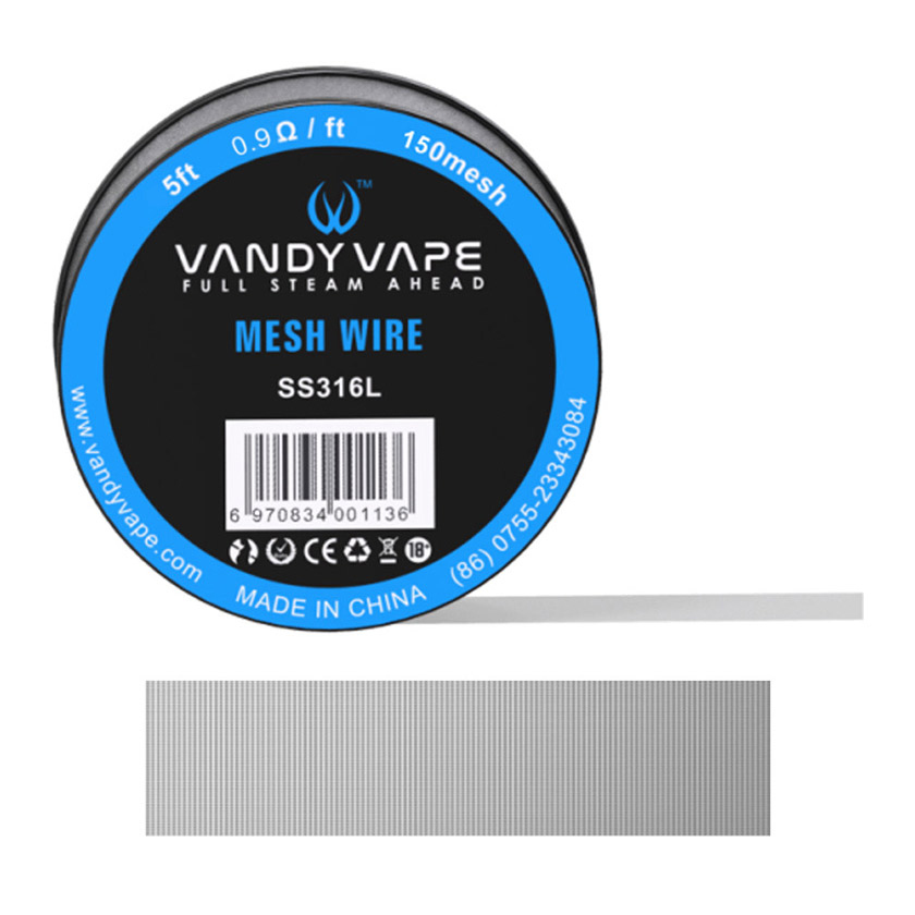 [Global-CN02][Pre-order] 5ft Vandy vape SS316 Mesh Wire 150mesh-CigBest