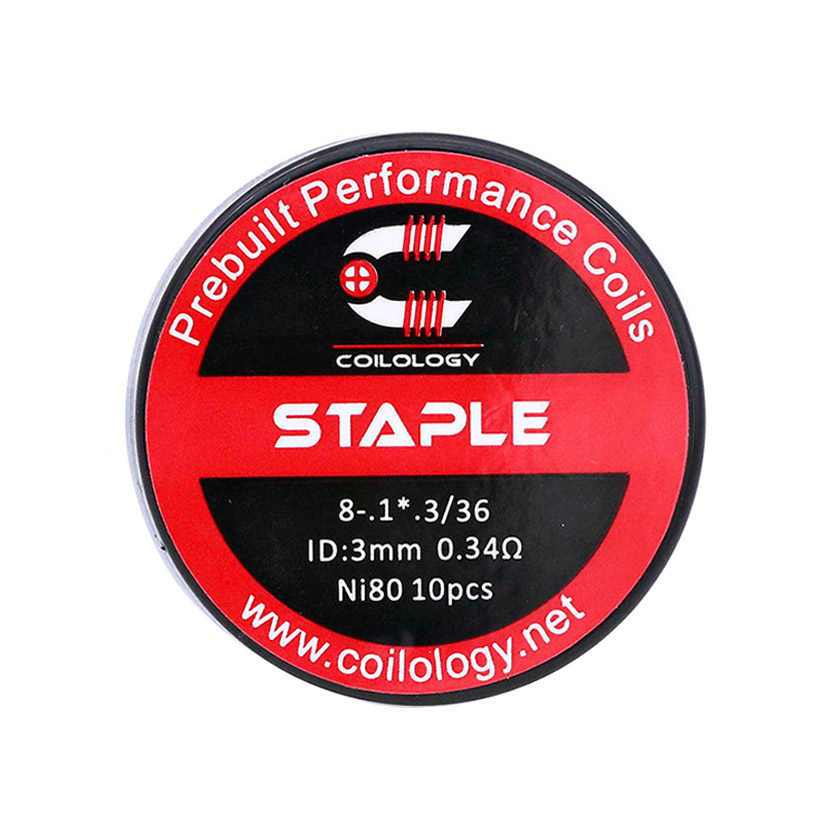 [Global-CN02] 10pcs Coilology Staple Prebuilt Coil 38ga*28ga*8+36ga-CigBest