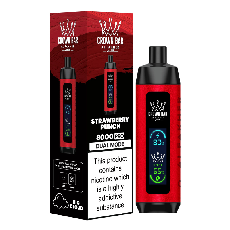 [Europe-PL01] Authentic CROWN BAR Al Fakher 8000 Pro Dual Mode Kit 18ml