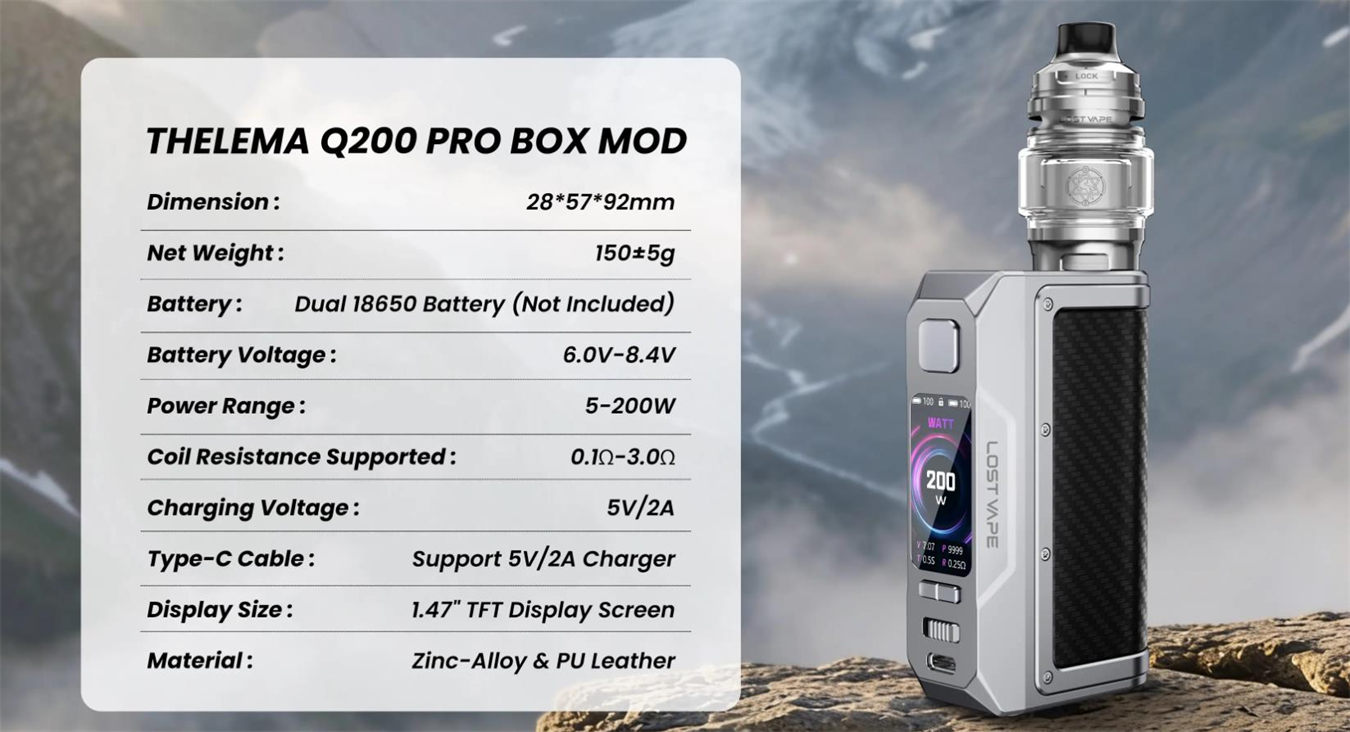 Lost Vape Thelema Q200 Pro Mod Kit