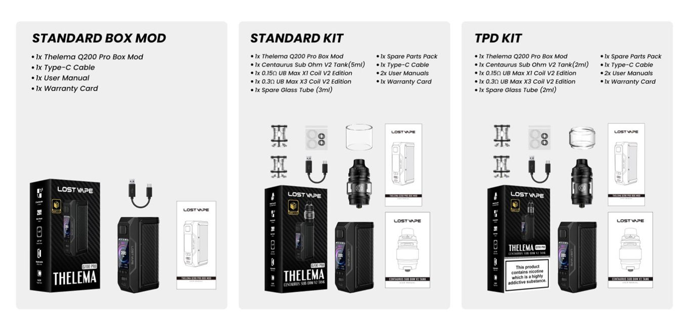 Lost Vape Thelema Q200 Pro Mod Kit