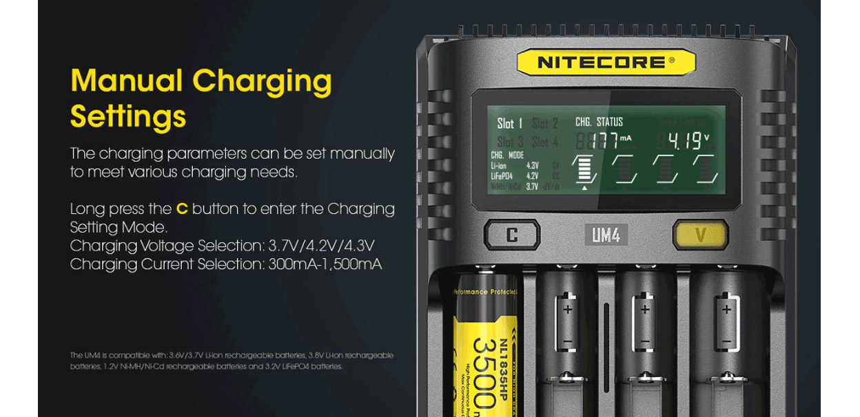 Nitecore UM4 USB-Ladegerät