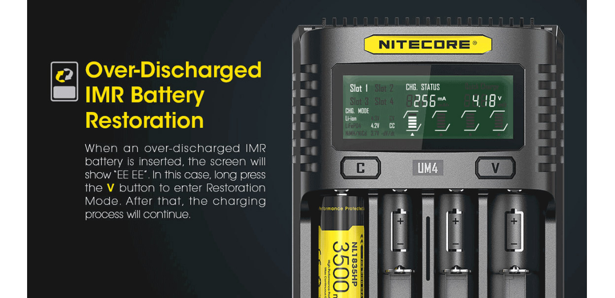 Nitecore UM4 USB-Ladegerät