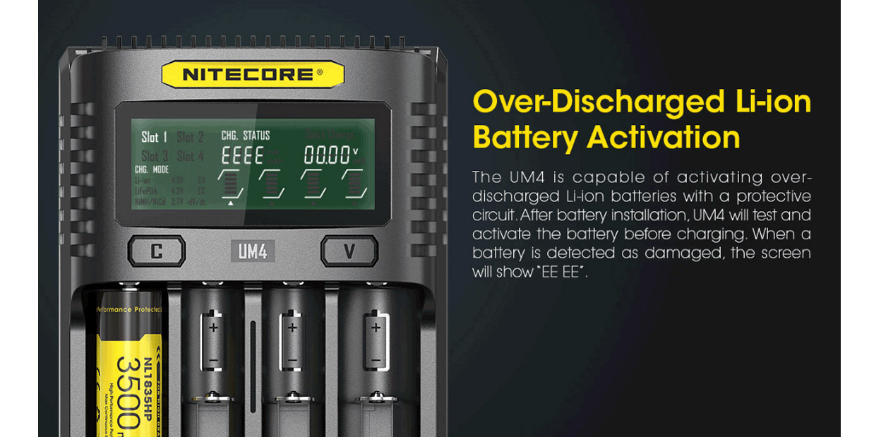 Nitecore UM4 USB-Ladegerät