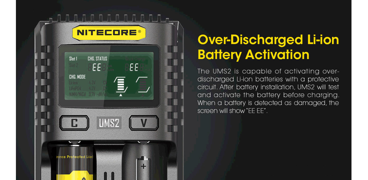 Nitecore UMS2 USB-Ladegerät