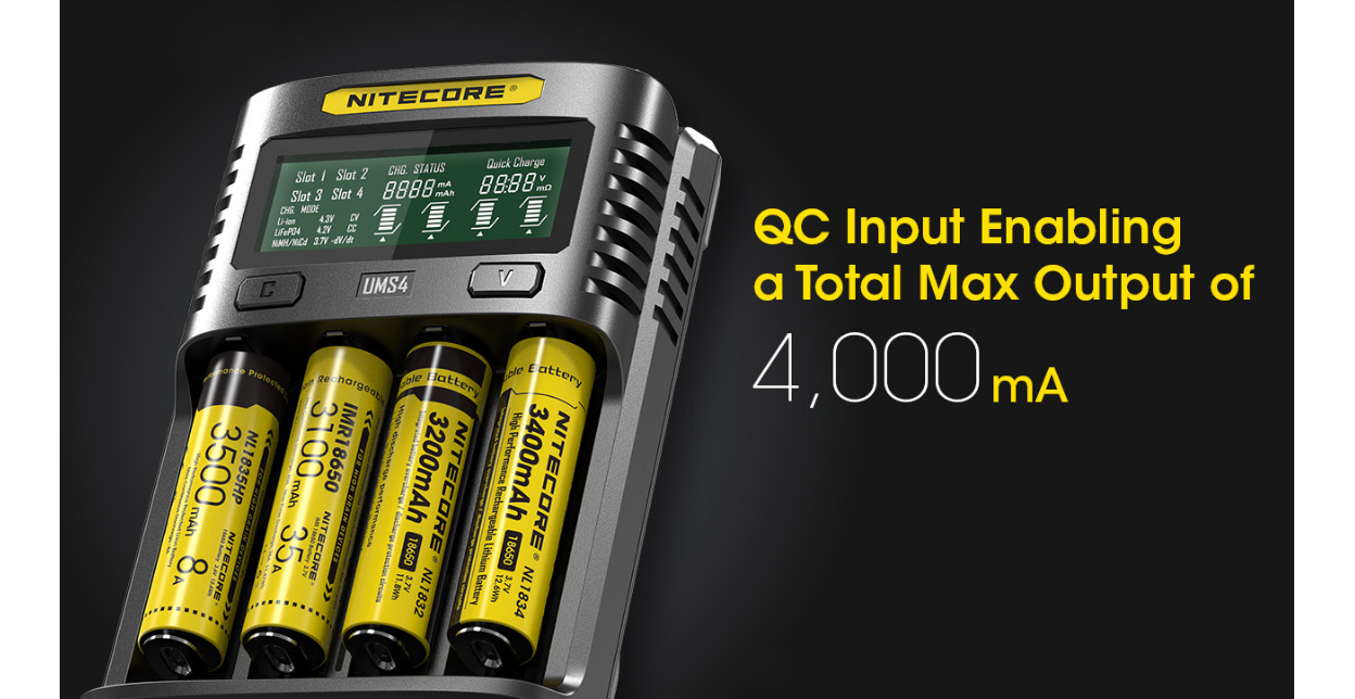 Nitecore UMS4 USB-Ladegerät