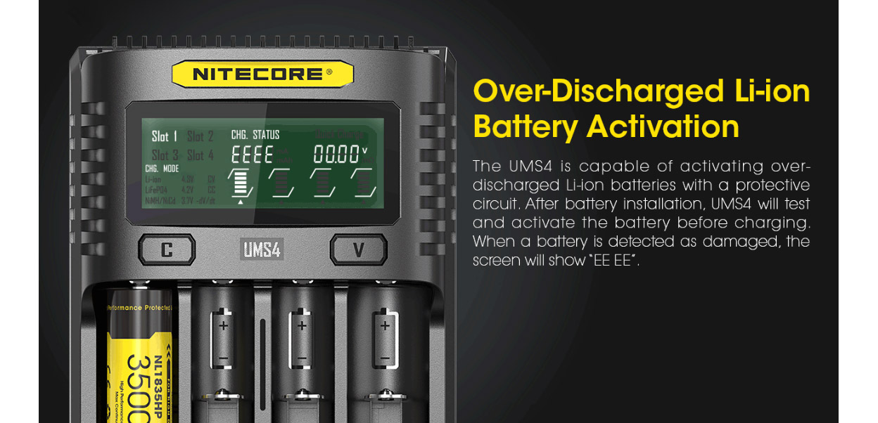 Nitecore UMS4 USB-Ladegerät