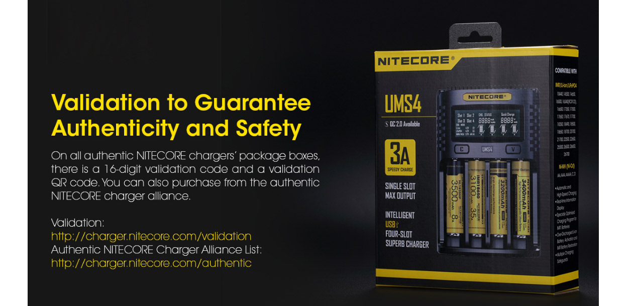 Nitecore UMS4 USB-Ladegerät