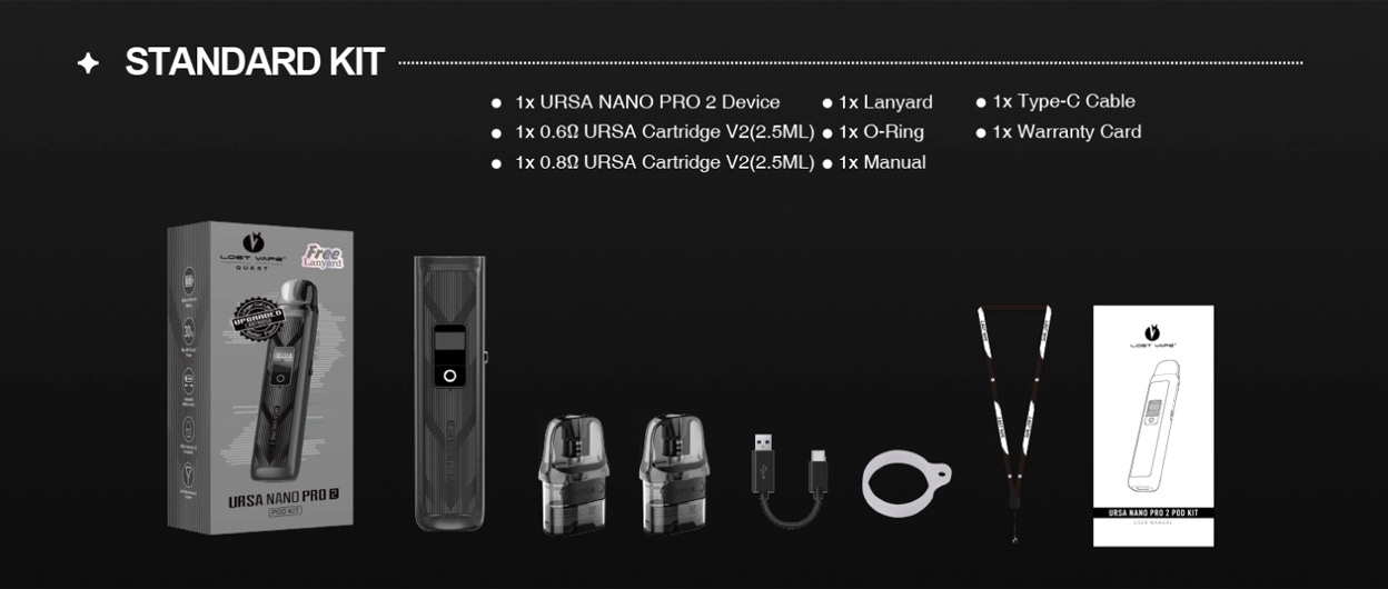 Kit Ursa Nano Pro 2 di Lost Vape