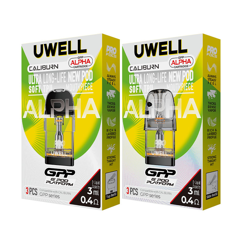 Uwell Caliburn GPP Alpha Cartridge for Caliburn G5/G5 Koko/G5 Lite /G5 Lite SE/G5 Lite Koko, Caliburn G4/G4 Mini/G4 Pro/G4 Pro Koko, Caliburn G3/GK3/GK3 ECO/GK3 TENET/G3 Lite/G3 Lite KoKo/G3 Pro/G3 Pr