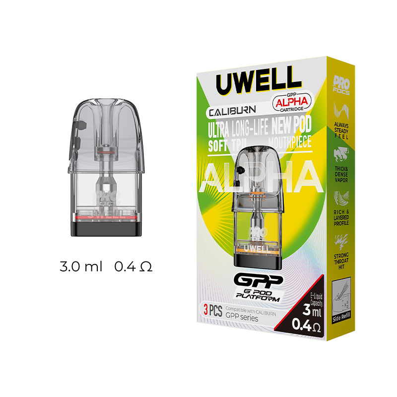Uwell Caliburn GPP Alpha Cartridge for Caliburn G5/G5 Koko/G5 Lite /G5 Lite SE/G5 Lite Koko, Caliburn G4/G4 Mini/G4 Pro/G4 Pro Koko, Caliburn G3/GK3/GK3 ECO/GK3 TENET/G3 Lite/G3 Lite KoKo/G3 Pro/G3 Pr