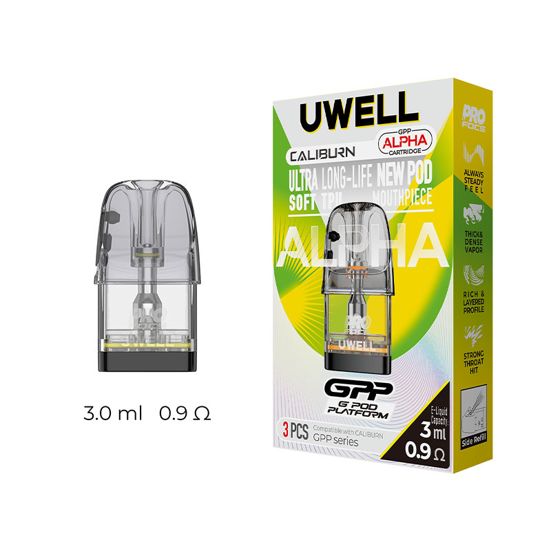 Uwell Caliburn GPP Alpha Cartridge for Caliburn G5/G5 Koko/G5 Lite /G5 Lite SE/G5 Lite Koko, Caliburn G4/G4 Mini/G4 Pro/G4 Pro Koko, Caliburn G3/GK3/GK3 ECO/GK3 TENET/G3 Lite/G3 Lite KoKo/G3 Pro/G3 Pr