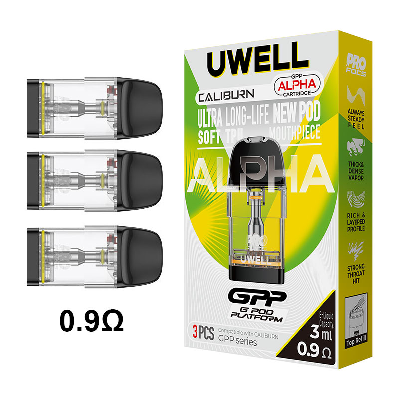 Uwell Caliburn GPP Alpha Cartridge for Caliburn G5/G5 Koko/G5 Lite /G5 Lite SE/G5 Lite Koko, Caliburn G4/G4 Mini/G4 Pro/G4 Pro Koko, Caliburn G3/GK3/GK3 ECO/GK3 TENET/G3 Lite/G3 Lite KoKo/G3 Pro/G3 Pr