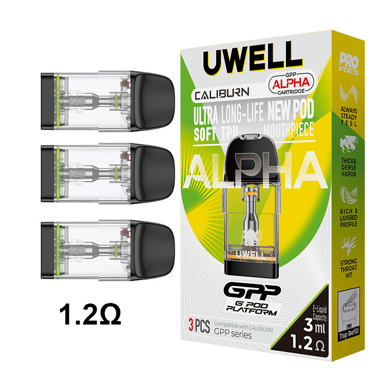 Uwell Caliburn GPP Alpha Cartridge for Caliburn G5/G5 Koko/G5 Lite /G5 Lite SE/G5 Lite Koko, Caliburn G4/G4 Mini/G4 Pro/G4 Pro Koko, Caliburn G3/GK3/GK3 ECO/GK3 TENET/G3 Lite/G3 Lite KoKo/G3 Pro/G3 Pr