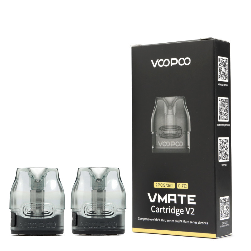[Global-CN02] Voopoo Vmate Pod Cartridge V2 for Vmate / Vmate E Kit / V.THRU Pro / Vmate Pro / Vmate Infinity Edition / Vmate Max / VMATE PRO Power Edition / Vmate i2 Kit 3ml (2pcs/pack)-CigBest