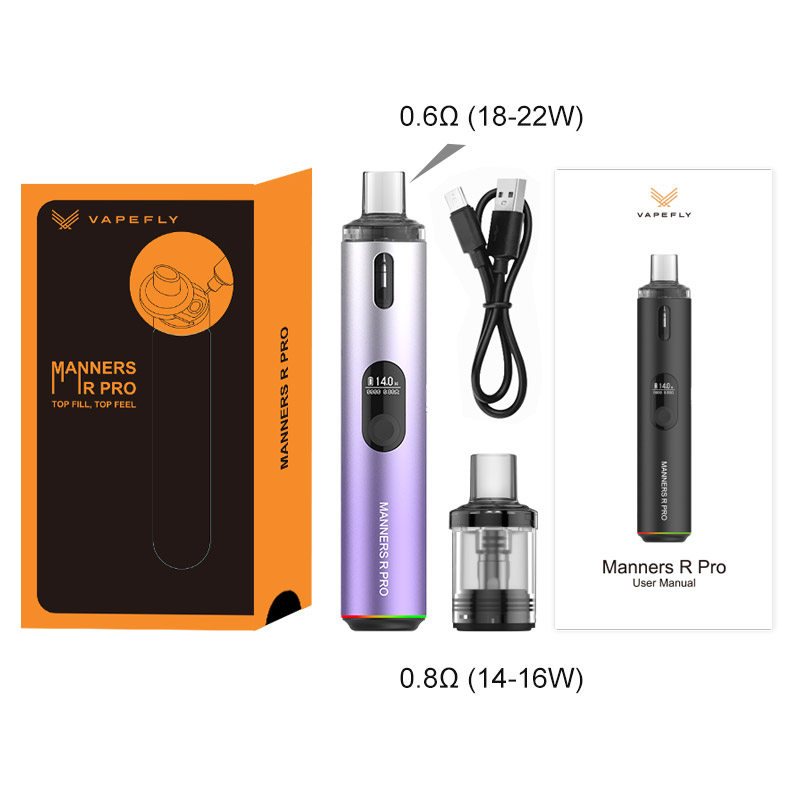 [Global-CN02] Vapefly Manners R PRO Pod System Kit 1100mAh 2ml-CigBest
